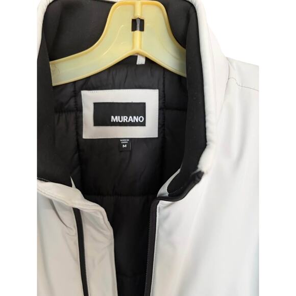 Murano Men's Puffer Jacket size M Lightweight zip up coat Modern Minamilist - Picture 2 of 3